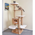 Cat Tree House Tower With Toys Cat Climbing